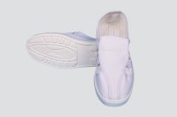 Pu white canvas four hole shoes YY-B4026-1